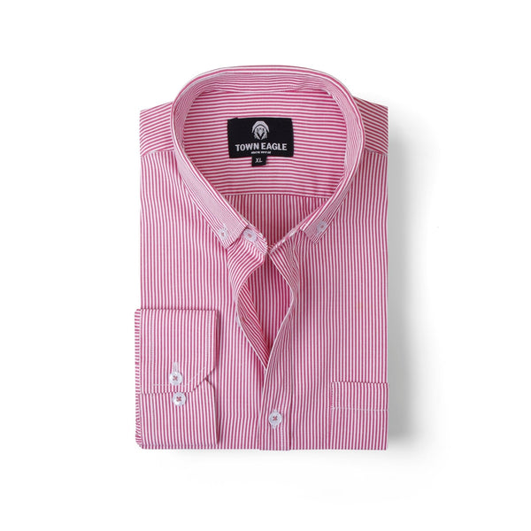 قميص مستورد مقلم - روز - QA-215