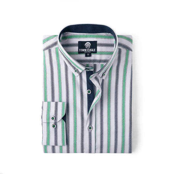 قميص إكسفورد تركي قطن مقلم QA-200