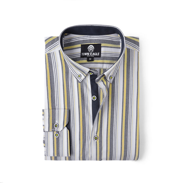 قميص إكسفورد تركي قطن مقلم QA-201